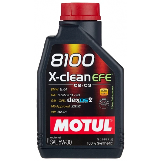 Масло моторное 5w30 1л MOTUL 8100 X-clean EFE син Масло моторное 5w30 1л MOTUL 8100 X-clean EFE син