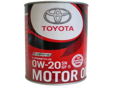 Масло моторное 0w20 5л TOYOTA MOTOR OIL SN/CF син.